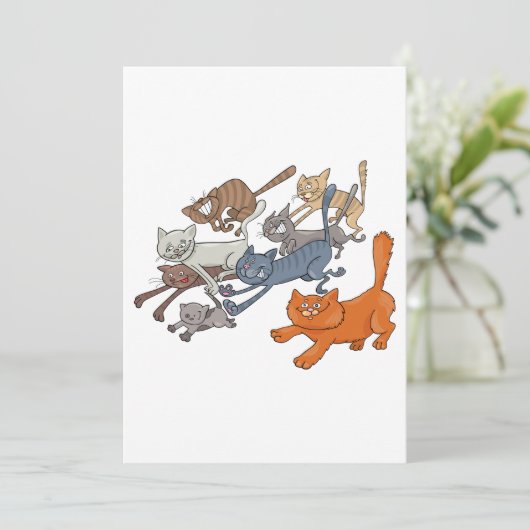 Katten uitvoeren kaart (Staand voorkant)