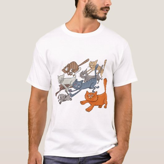 Katten uitvoeren t-shirt (Voorkant)