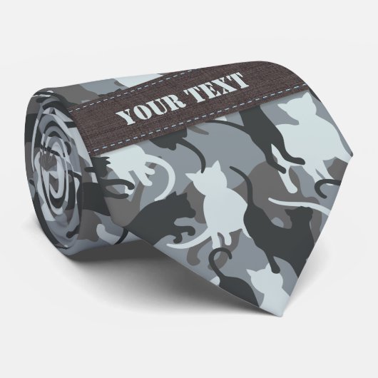 Katten Urban Camouflage Stropdas (Opgerold)