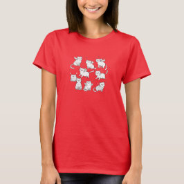 Katten Valentijnsdag T-shirt
