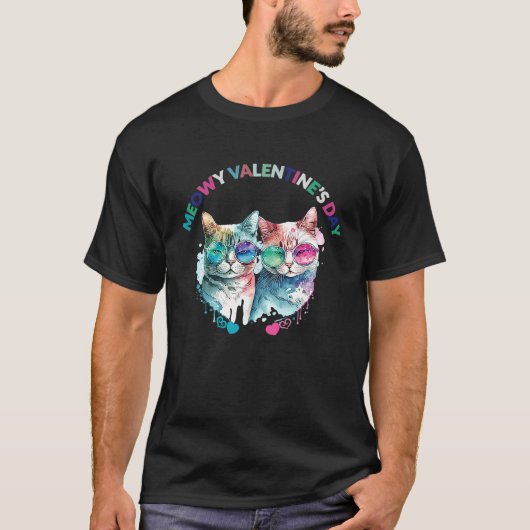 Katten Valentijnsdag voor Kat 1 T-shirt (Voorkant)