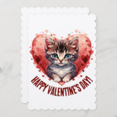 Katten Valentijnskaarten Feestdagenkaart (Voorkant / Achterkant)