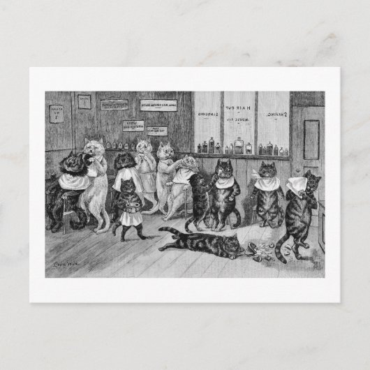 Katten van Barber, Louis Wain Briefkaart (Voorkant)