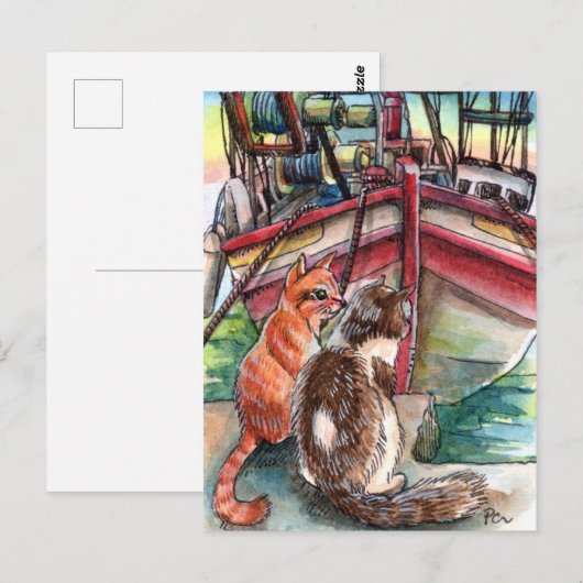 Katten van de Dock Briefkaart (Voorkant / Achterkant)