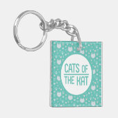 Katten van de Kat Acrylische Sleutelhanger (Voorkant Links)