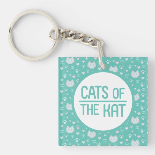 Katten van de Kat Acrylische Sleutelhanger (Voorkant)