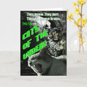 Katten van de ondode Halloween Kaart (Gele Bloem)