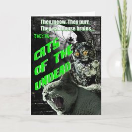 Katten van de ondode Halloween Kaart