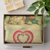 KATTEN VAN DE OUDE FASHION-VALENTIJNSDAG MET HARTS TISSUEPAPIER (Geschenk)