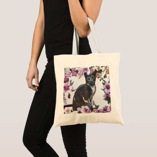 Katten van Floral Tote Bag (Voorkant (product))