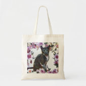 Katten van Floral Tote Bag (Voorkant)