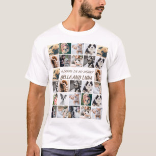 katten van gezelschapshonden sjabloon foto-collage t-shirt
