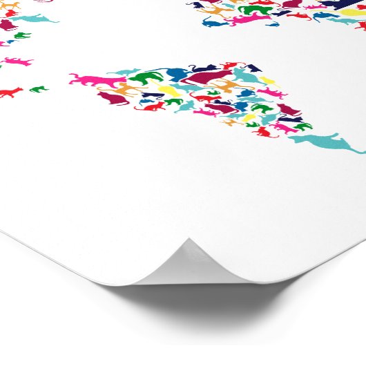 katten van het wereldposter poster (Hoek)