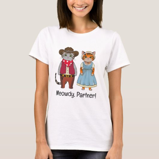 Katten van het Wilde Westen, western T-shirt (Voorkant)