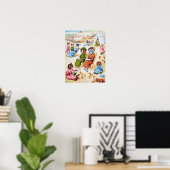 Katten van Holiday Time, Louis Wain Poster (Thuiskantoor)