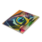 Katten van kleurrijke katten tegeltje (Zijkant)