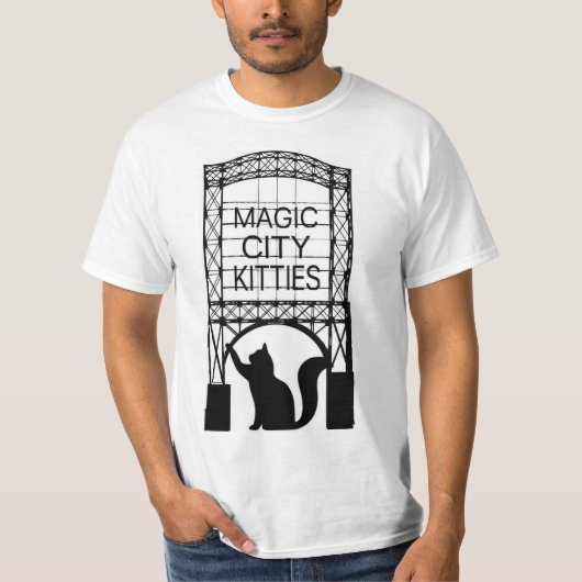 Katten van Magic City Mannen Waarde T-shirt (Voorkant)