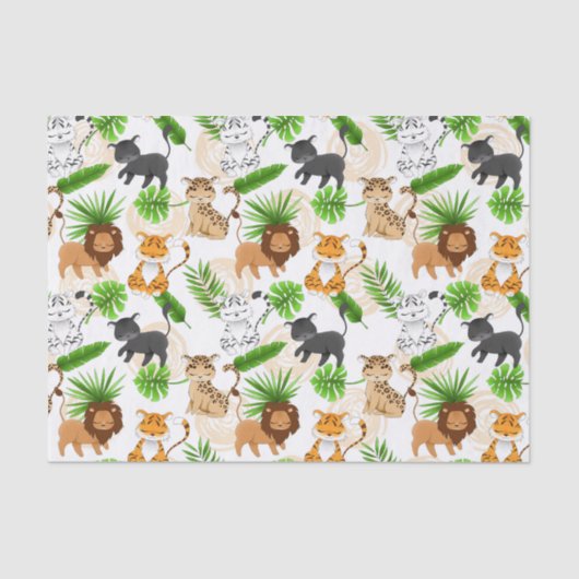 katten van Oerwoud Kute katten Variëteit van in he Tissuepapier (Voorkant)