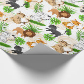 katten van Oerwoud Ras van wilde dieren Cadeaupapier (Hoek)