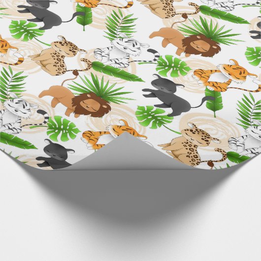 katten van Oerwoud Ras van wilde dieren Cadeaupapier (Hoek)