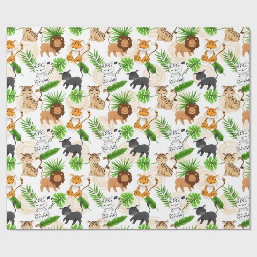 katten van Oerwoud Ras van wilde dieren Cadeaupapier (Vlak)