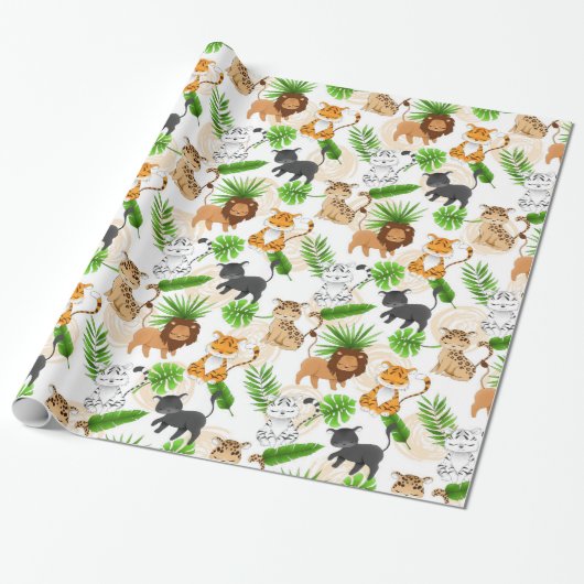 katten van Oerwoud Ras van wilde dieren Cadeaupapier (Uitgerold)