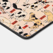 Katten van Utagawa Kuniyoshi Bureaumat (Hoek)