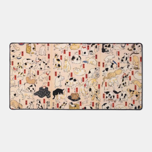 Katten van Utagawa Kuniyoshi Bureaumat (Voorkant)