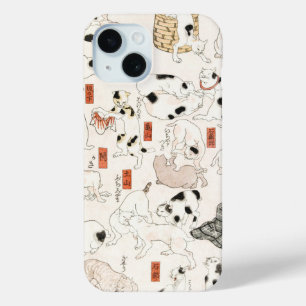 Katten van Utagawa Kuniyoshi iPhone 15 Case