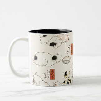 Katten van Utagawa Kuniyoshi Tweekleurige Koffiemok