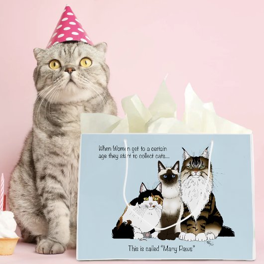 Katten Veel poten Grappig Blauw Groot Cadeauzakje