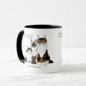 Katten Veel poten Grappig Blauw Mok (Voorkant links)