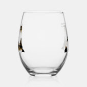 Katten veel poten grappig blauw wijnglas zonder voet (Links)