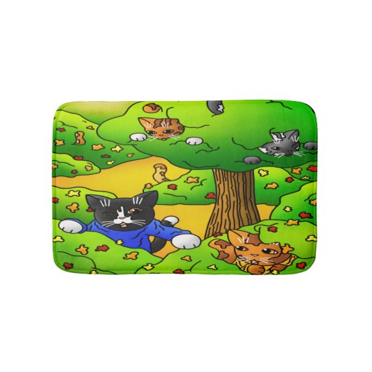 Katten verbergen en zoeken badmat (Voorkant)