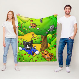 Katten verbergen en zoeken fleece deken