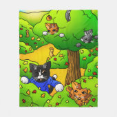 Katten verbergen en zoeken fleece deken (Voorkant)