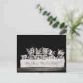 Katten Verdrukte  thee Briefkaart (Staand voorkant)