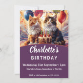 Katten Verjaardag Kaart (Voorkant)