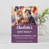 Katten Verjaardag Kaart (Staand voorkant)