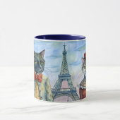 Katten verkleed in Parijs Mok (Midden)