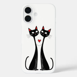 Katten verliefd iPhone 16 hoesje