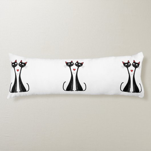 Katten Verliefd Lichaamskussen (Voorkant)