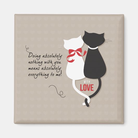 Katten Verliefd Magneet (Voorkant)