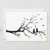 Katten verliefd op boom met rode harten (Voorkant)