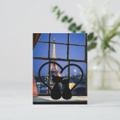 katten verliefd op parijs briefkaart (Staand voorkant)