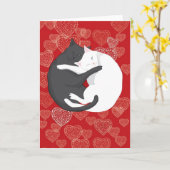 Katten Verliefd: Paulie & Angie.... Kaart (Gele Bloem)