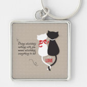 Katten Verliefd Sleutelhanger (Voorkant)