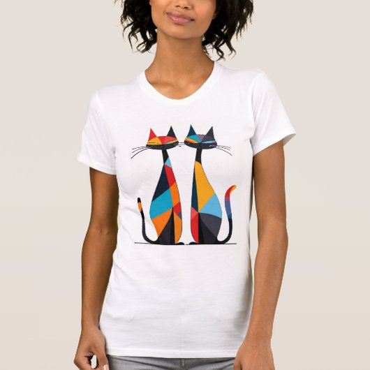 Katten verliefd t-shirt (Voorkant)