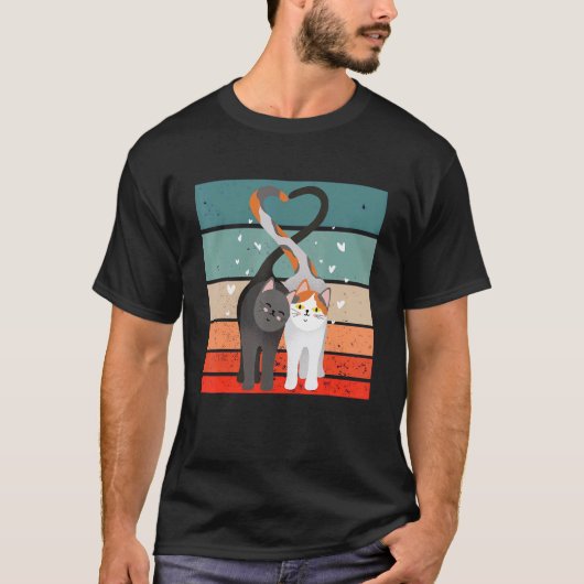 Katten verliefd t-shirt (Voorkant)