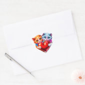 Katten verliefd valentine sticker (Envelop)